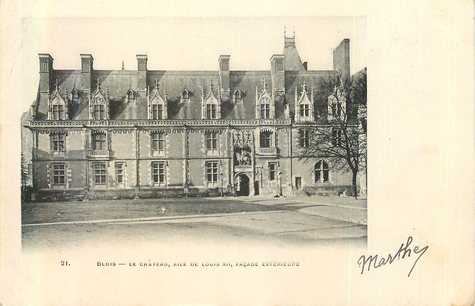 CPA Blois le Chateau Ailee Louis XII Facade Exterieure (carte 1900)