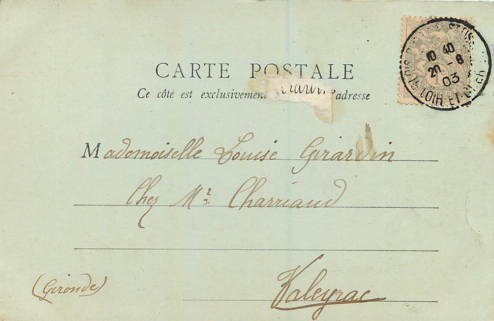 CPA Blois Salle des Etats Generaux (carte 1900) — Rückseite