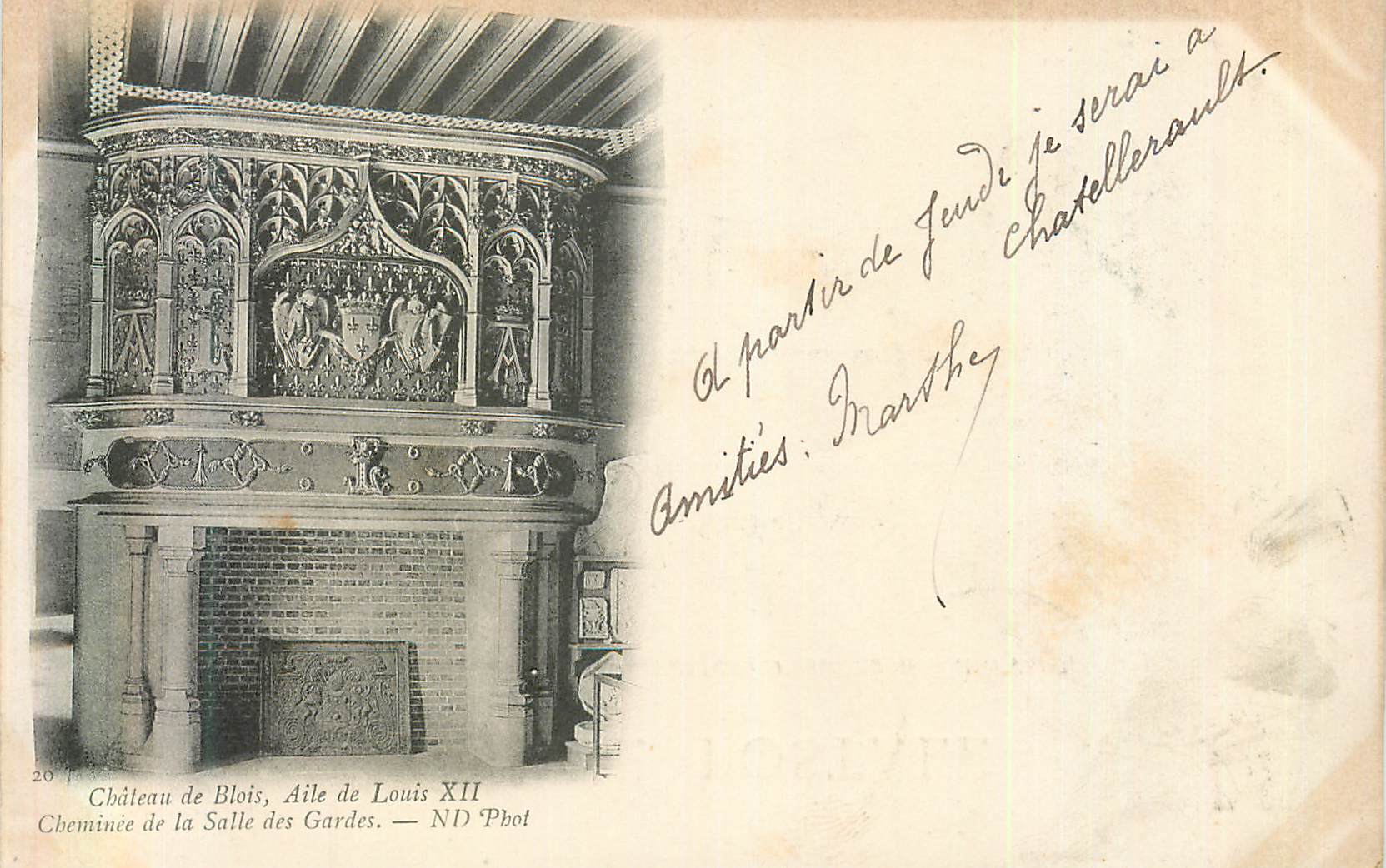 CPA Chateau de Blois Ailee Louis XII (carte 1900)