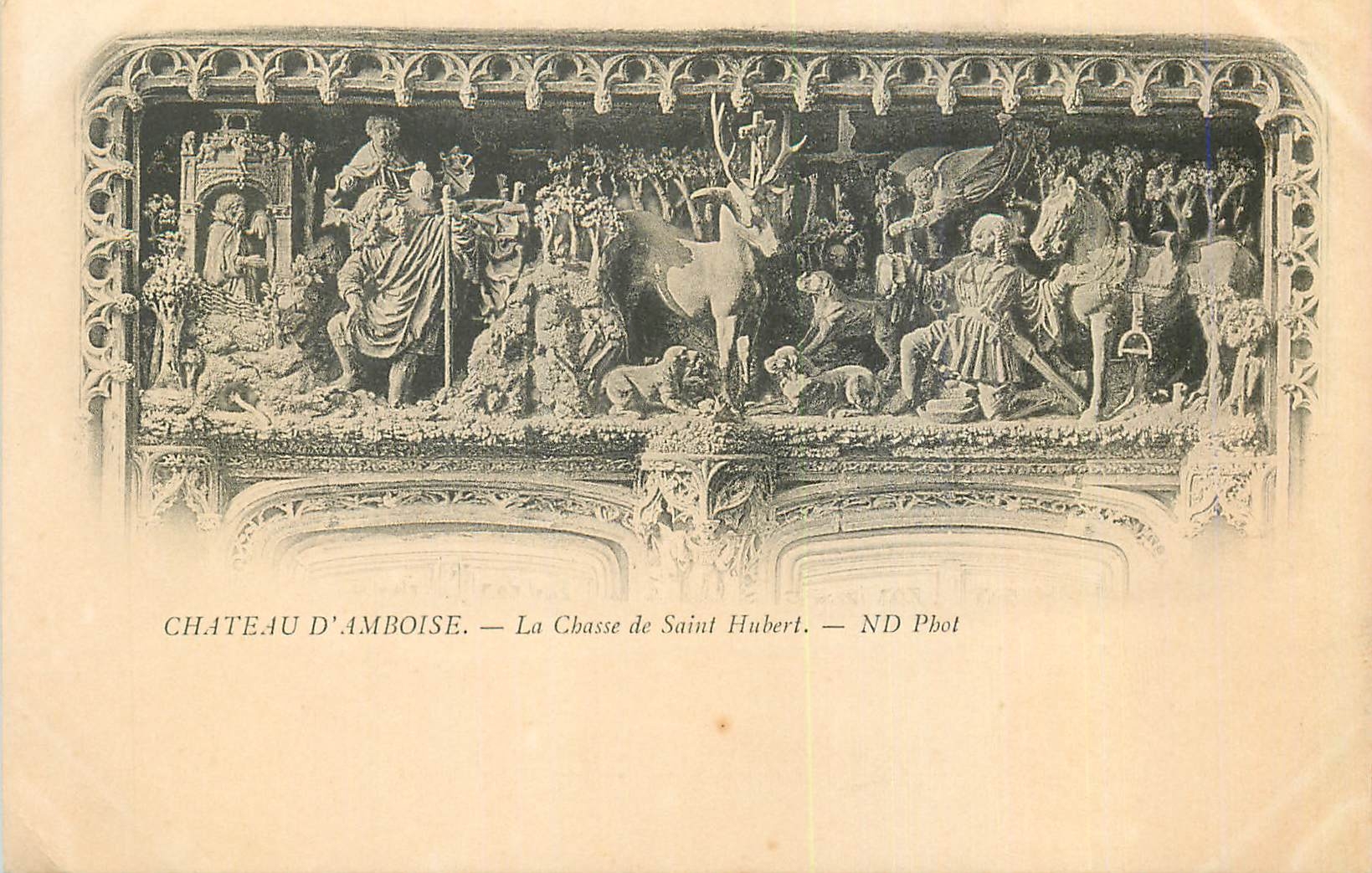 CPA Chateau d'Amboise la Chasse de Saint Hubert  (carte 1900)
