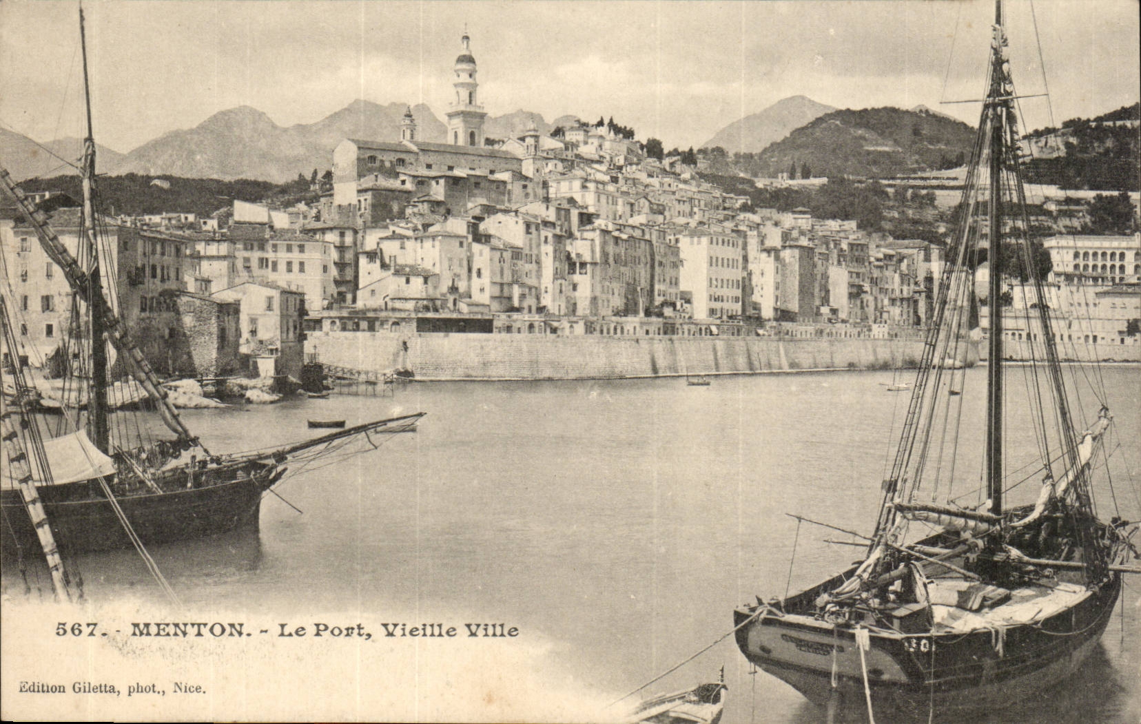 Menton - Le Port, Vieille Ville — Édition Giletta, Nice, n° 567