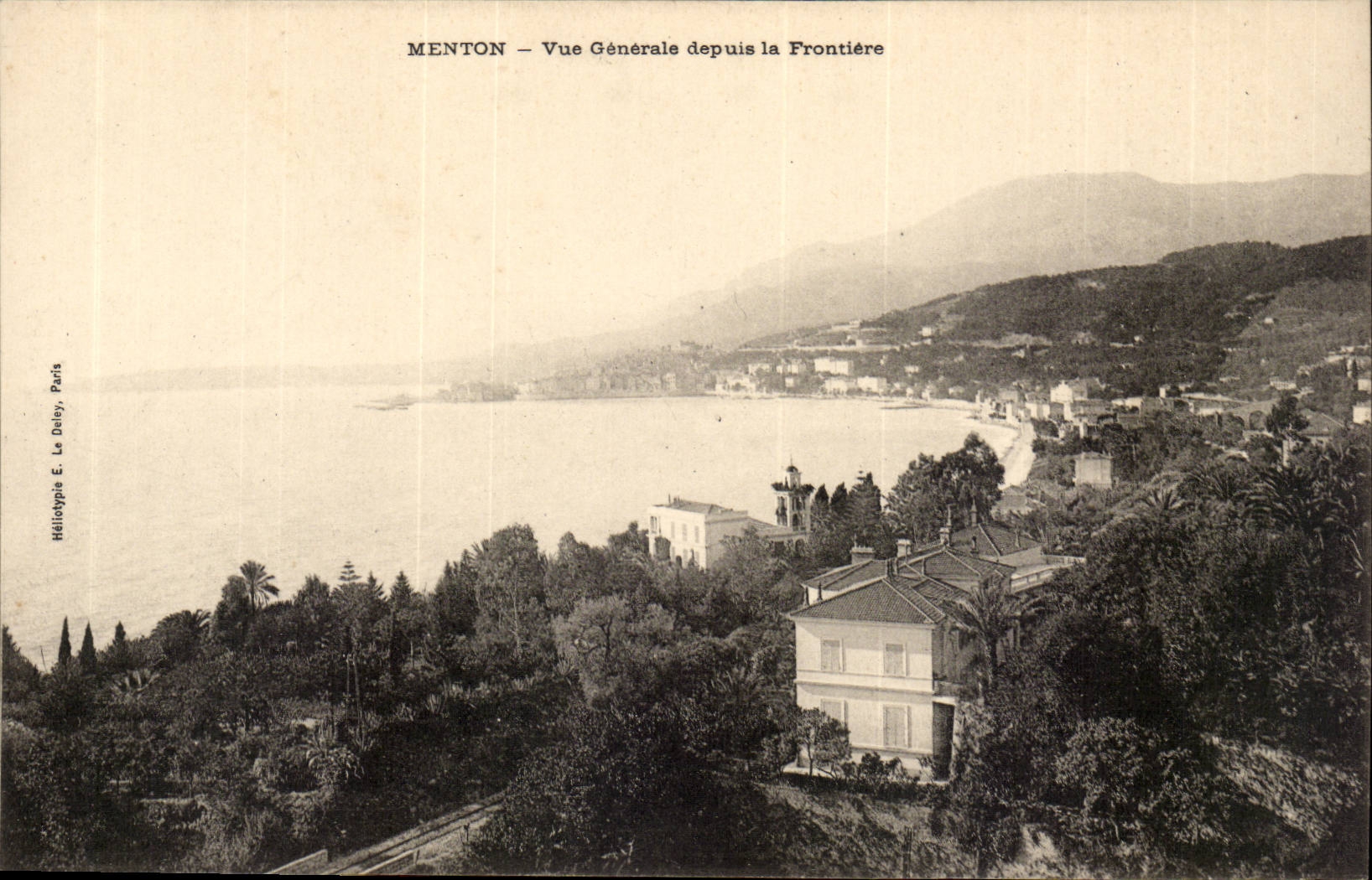 Menton - Vue General depuis la Frontiere - CPA 