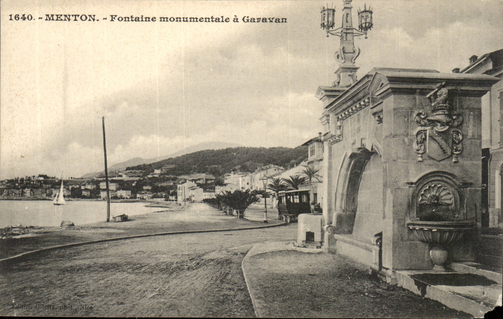 Menton - Fontaine monumentale à Garavan — Édition Gilletta, phot. Nloe