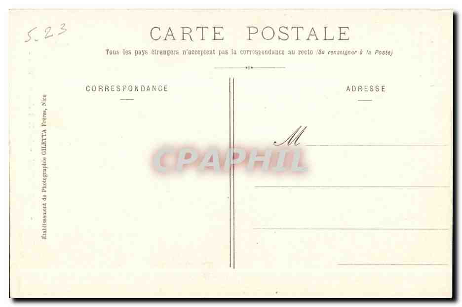 Beaulieu - Le Roi des Oliviers — Collection artistique — Édition Giletta, Nice, n°343 — Reverso