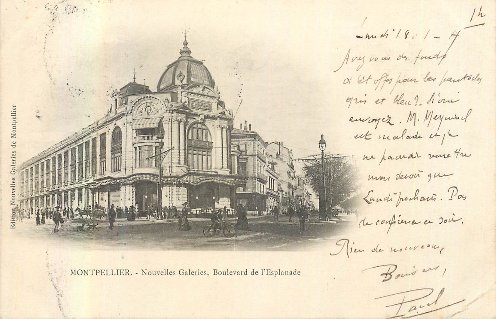 Montpellier - Nouvelles Galeries, Boulevard de l'Esplanade — Édition Nouvelles Galeries de Montpellier