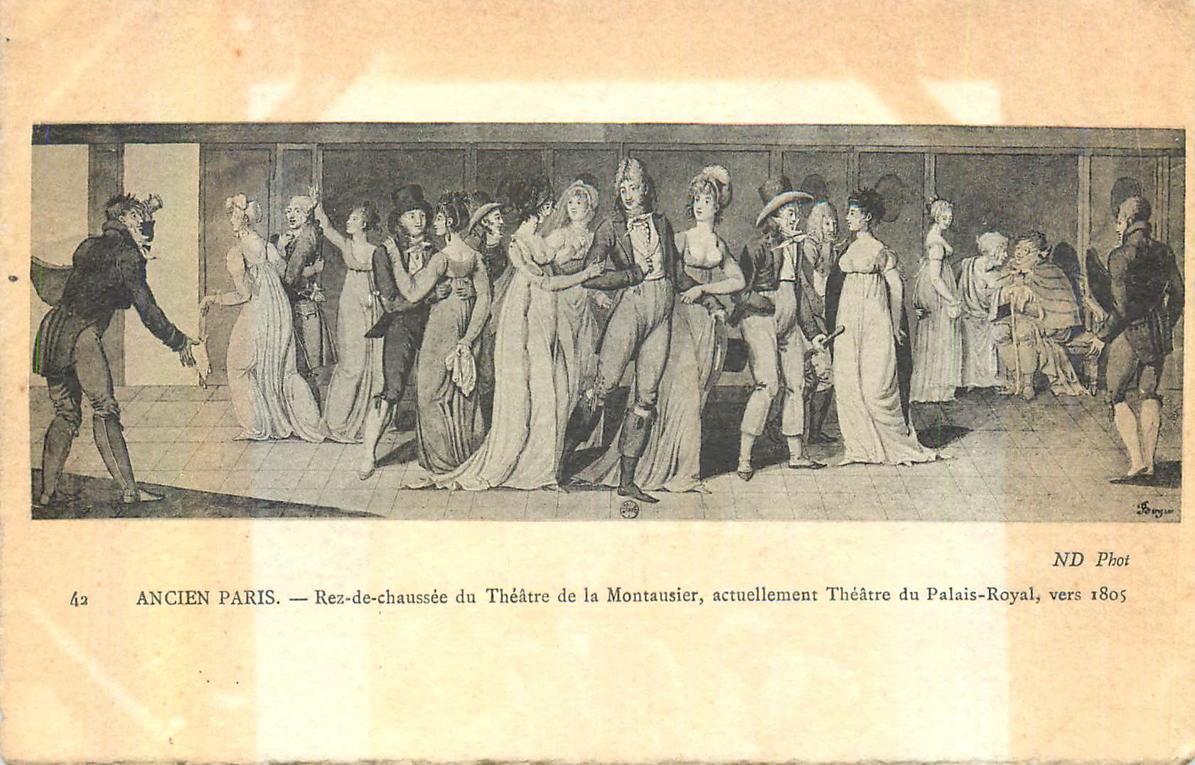 CPA Ancien Paris Rez de Chaussee du Theatre de la Montausier Actuellement Theatre du Palais Royal Vers 1805
