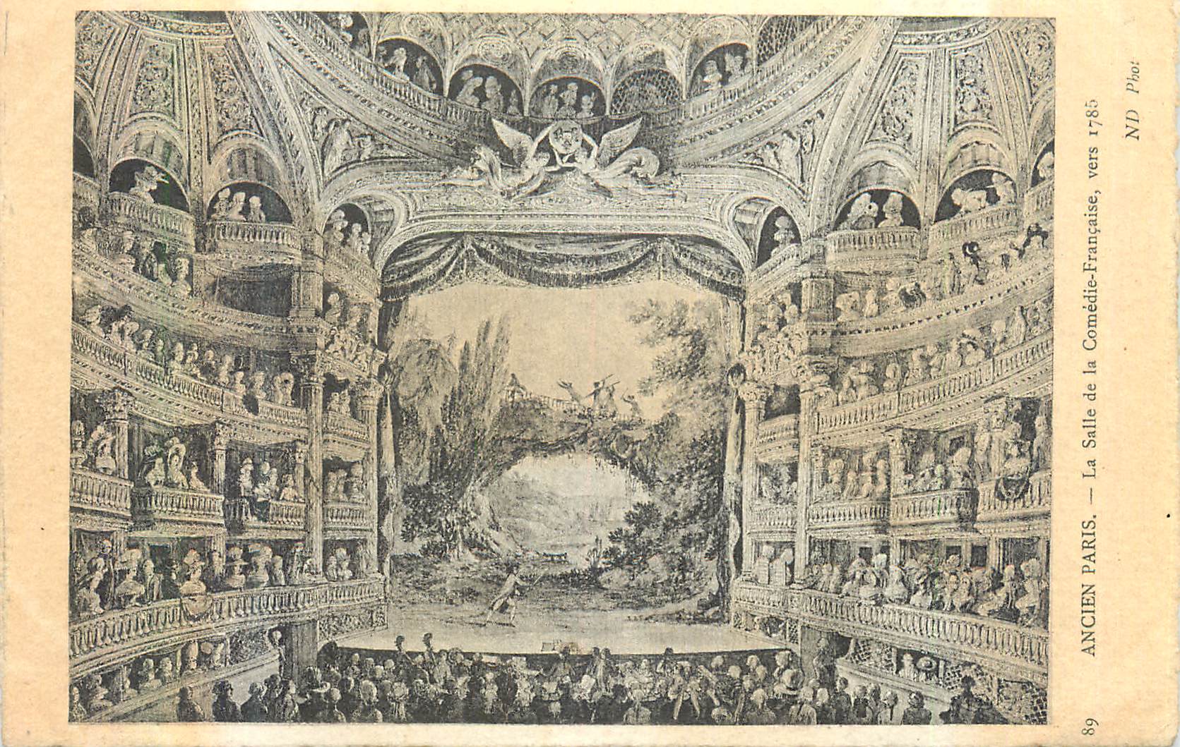 CPA Ancien Paris La Salle de la Comedie Francaise Vers 1785