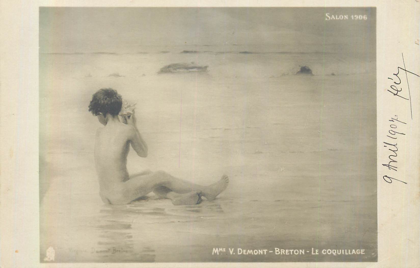 CPA Salon 1906 Mme V Demont Breton Le Coquillage