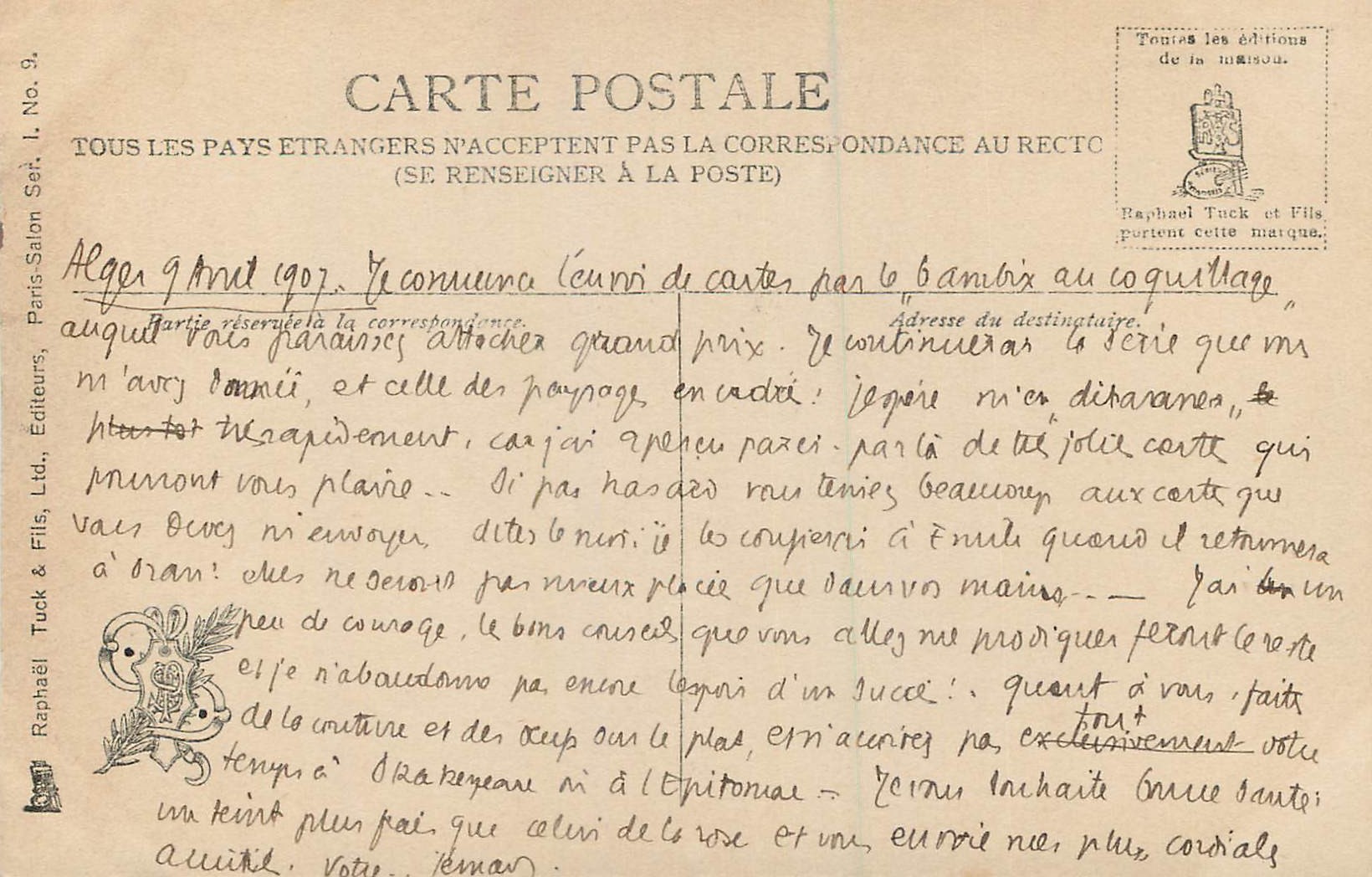 CPA Salon 1906 Mme V Demont Breton Le Coquillage — Rückseite