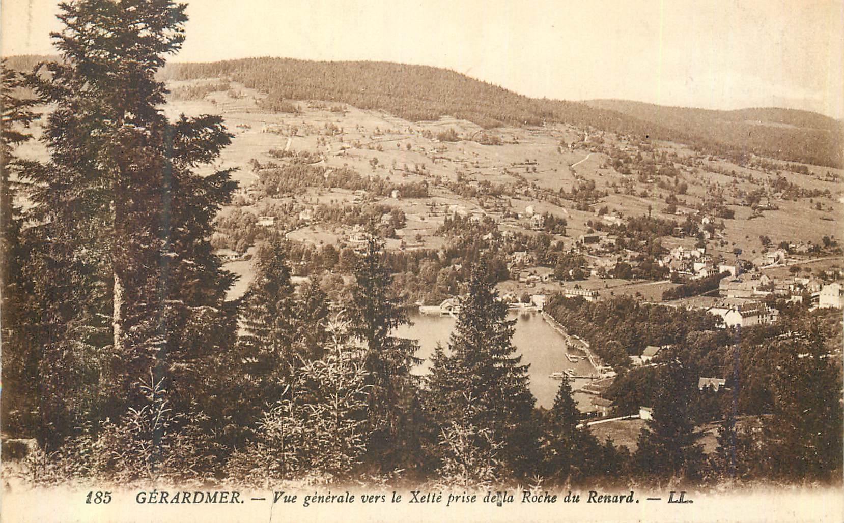 CPA Gerardmer Vue Generale vers Le Xette prise de la Roche du Renard