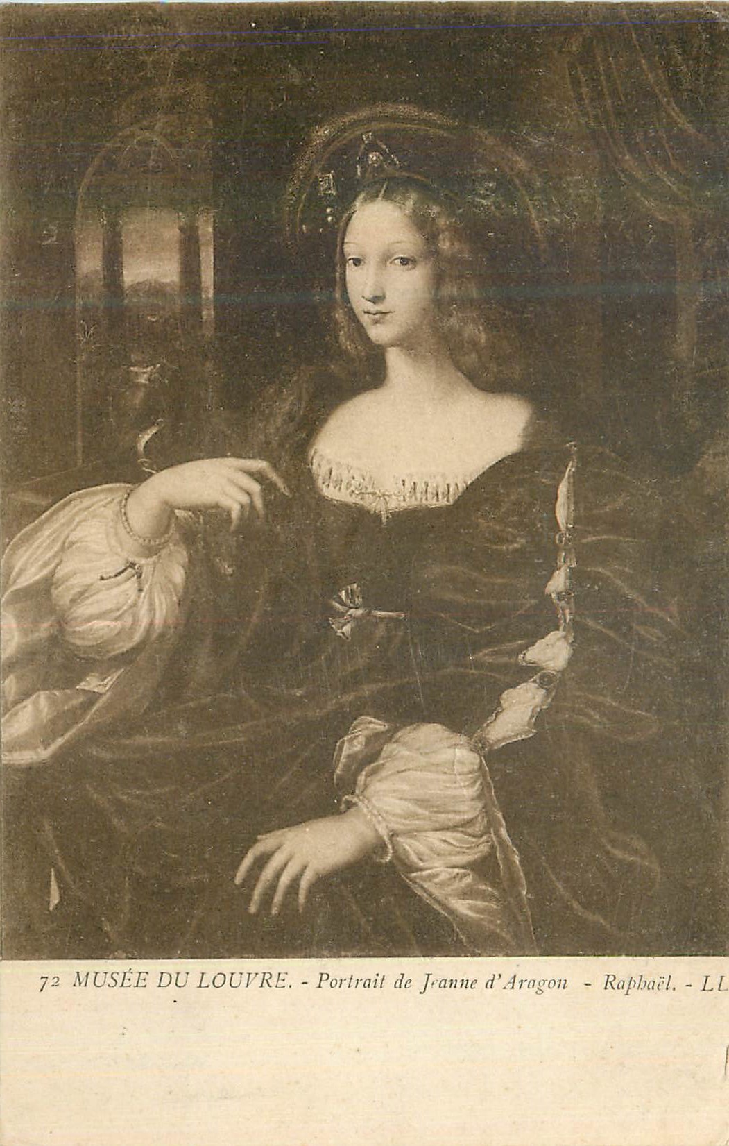 CPA Musee du Louvre Portrait de Jeanne D'Aragon Raphael