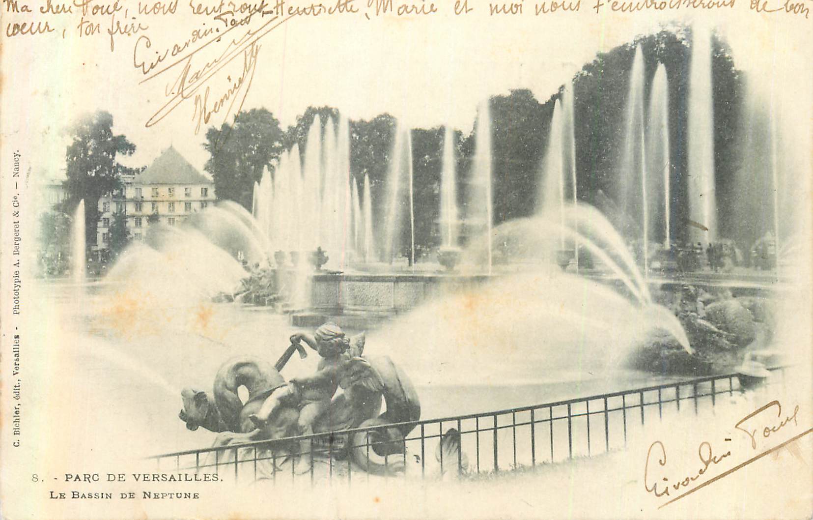 CPA Parc de Versailles Le Bassin de Neptune (carte 1900)
