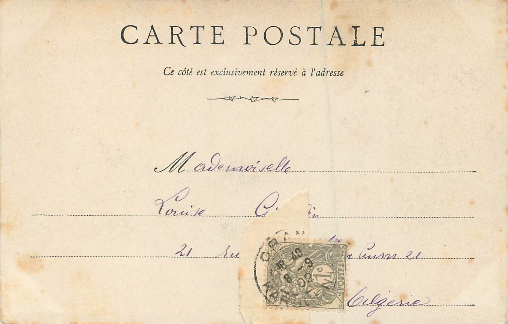 CPA Chateau d'Azay le Rideau (Indre et Loire) (carte 1900) — Verso