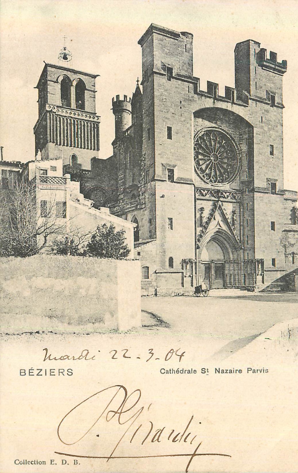 Béziers — Cathédrale Saint-Nazaire Parvis — Éditeur non identifié, n° de série non visible