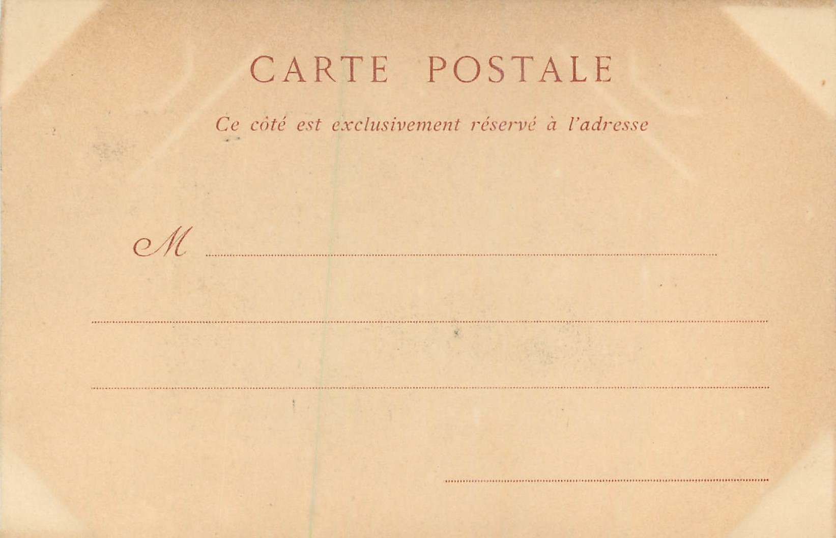 CPA Chateau de Plessis les Tours (carte 1900) — Rückseite