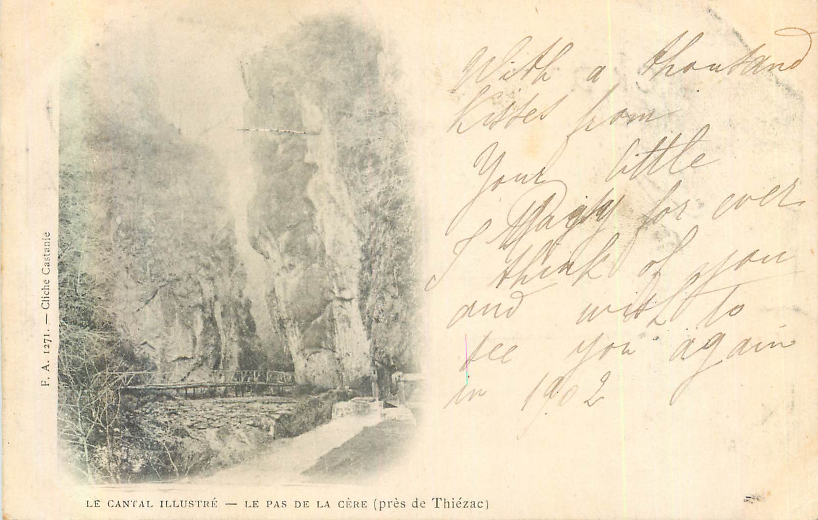 CPA Le Cantal Illustre Le Pas de la Cere (pres de Thiezac) (carte 1900)