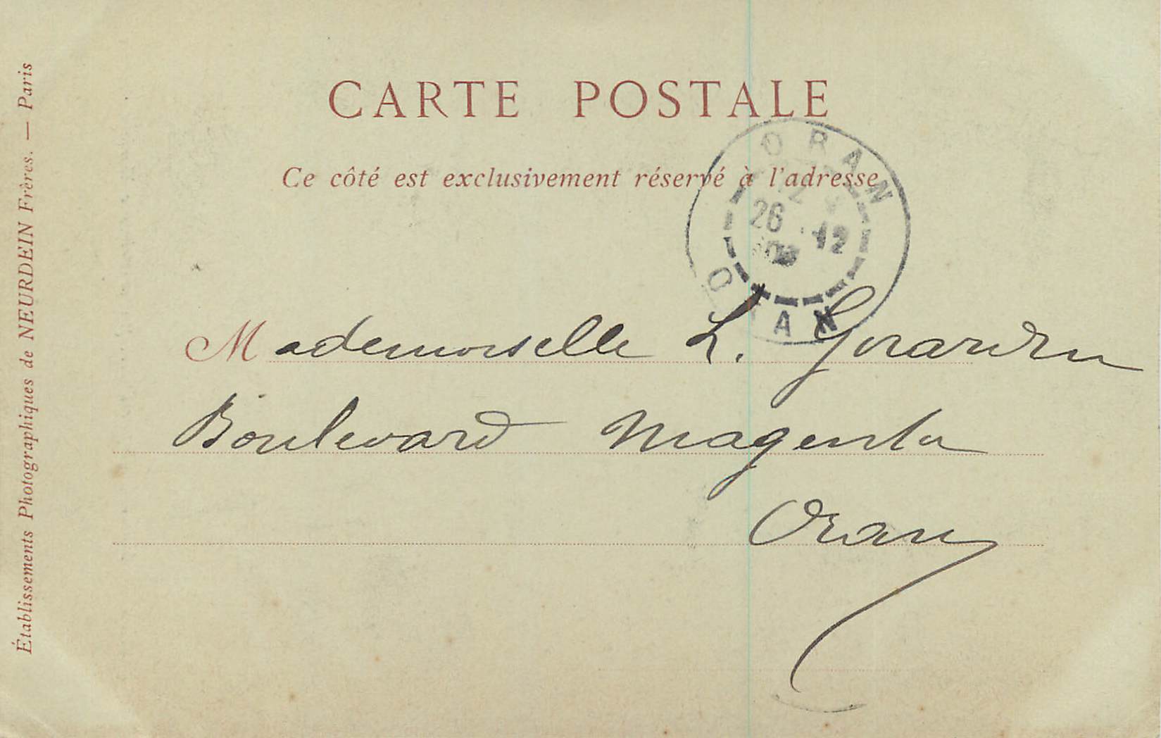 CPA Orleans Statue de Jeanne d'Arc par la Princesse Marie d'Orleans (carte 1900) — Verso
