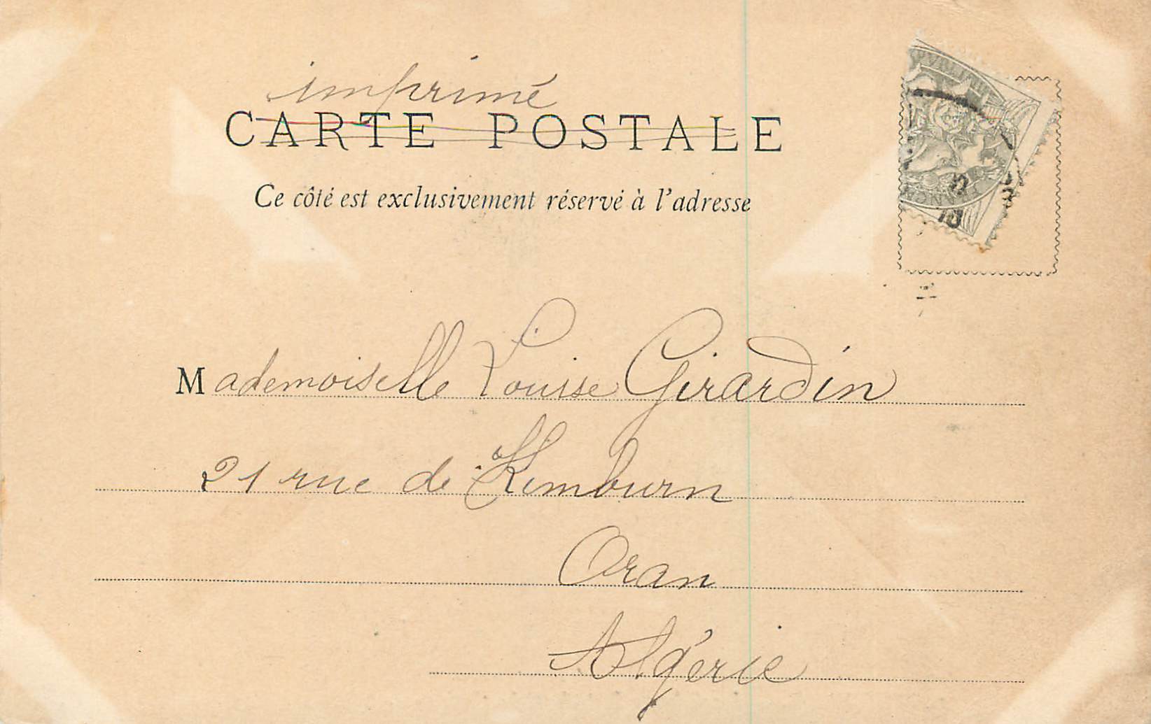 Bordeaux — Les Colonnes Rostrales et les Quais nord — W. P. Déposé — Verso