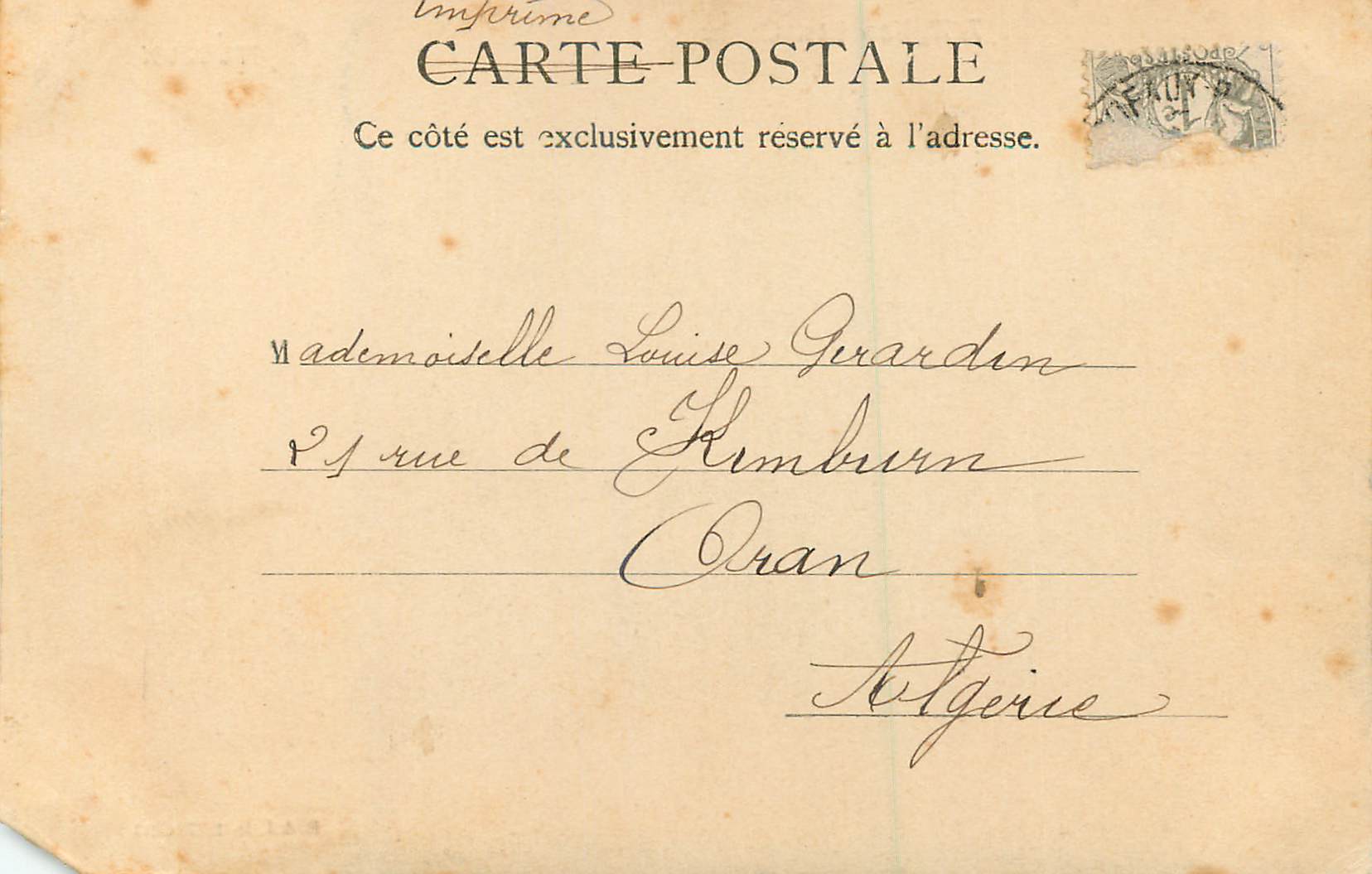 CPA Bordeaux L'Eglise Ste Croix — Verso