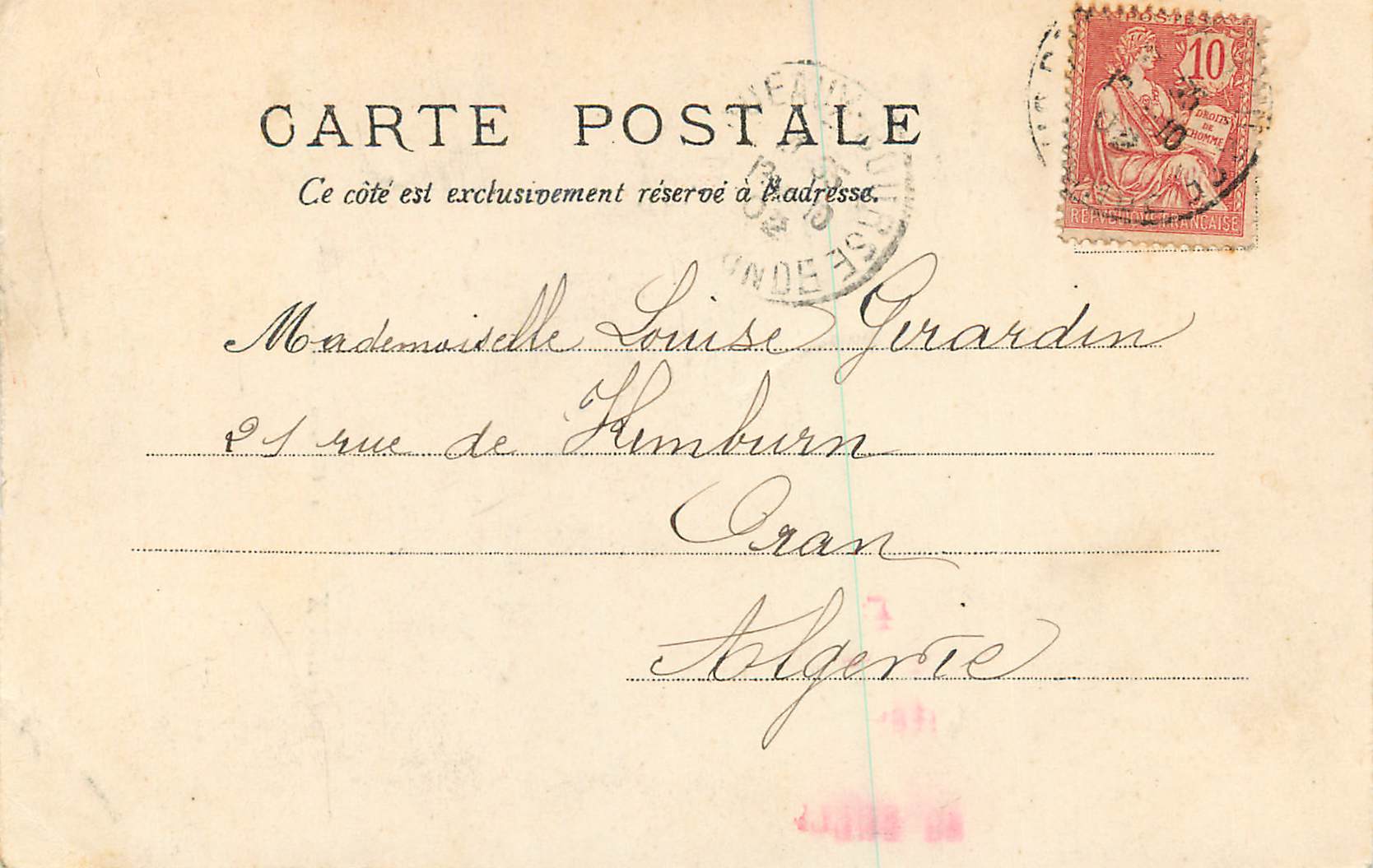 CPA Bordeaux La Grosse Cloche (carte 1900) — Verso