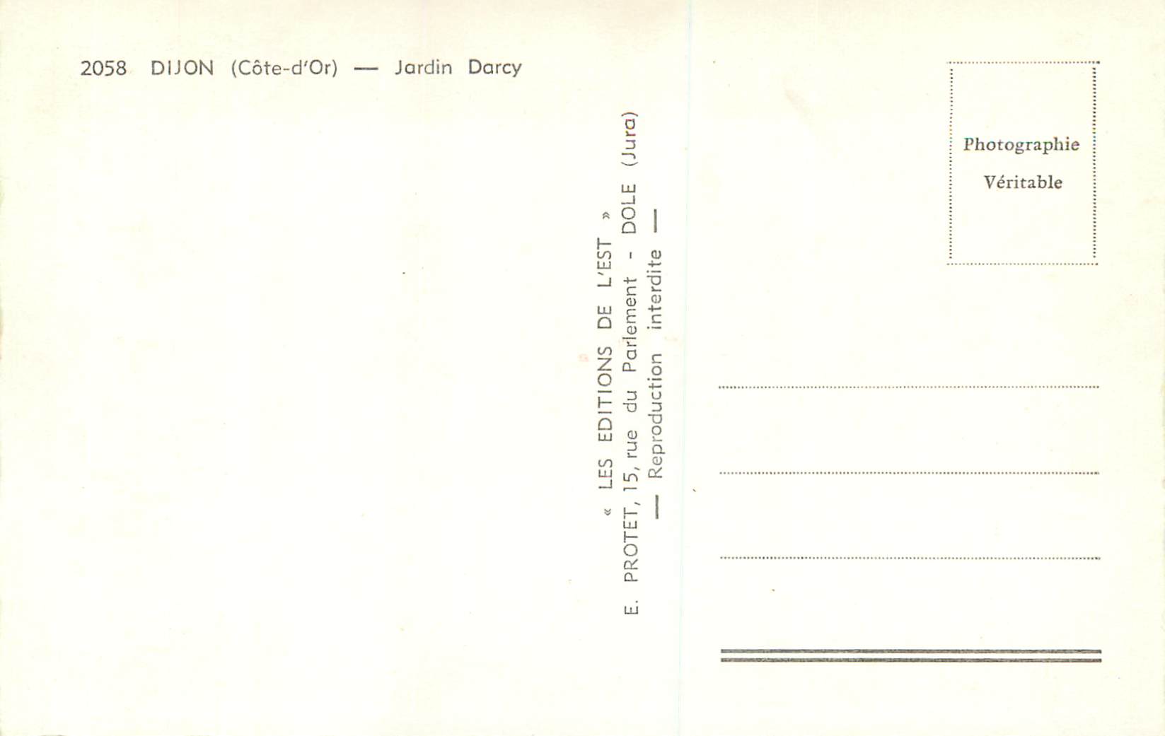 CPM Dijon (Cote d'or) Jardin Darcy Ours blanc — Verso