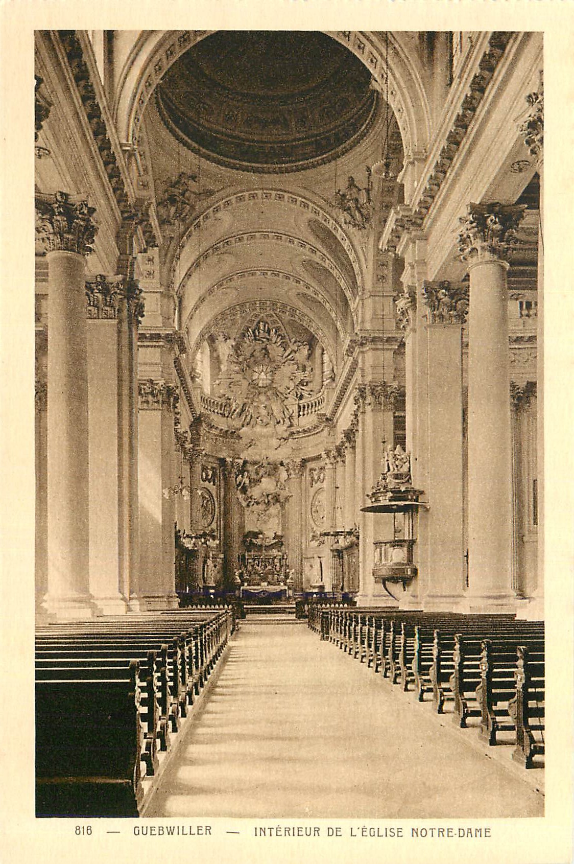 CPA Guebwiller Interieur de l'Eglise Notre Dame