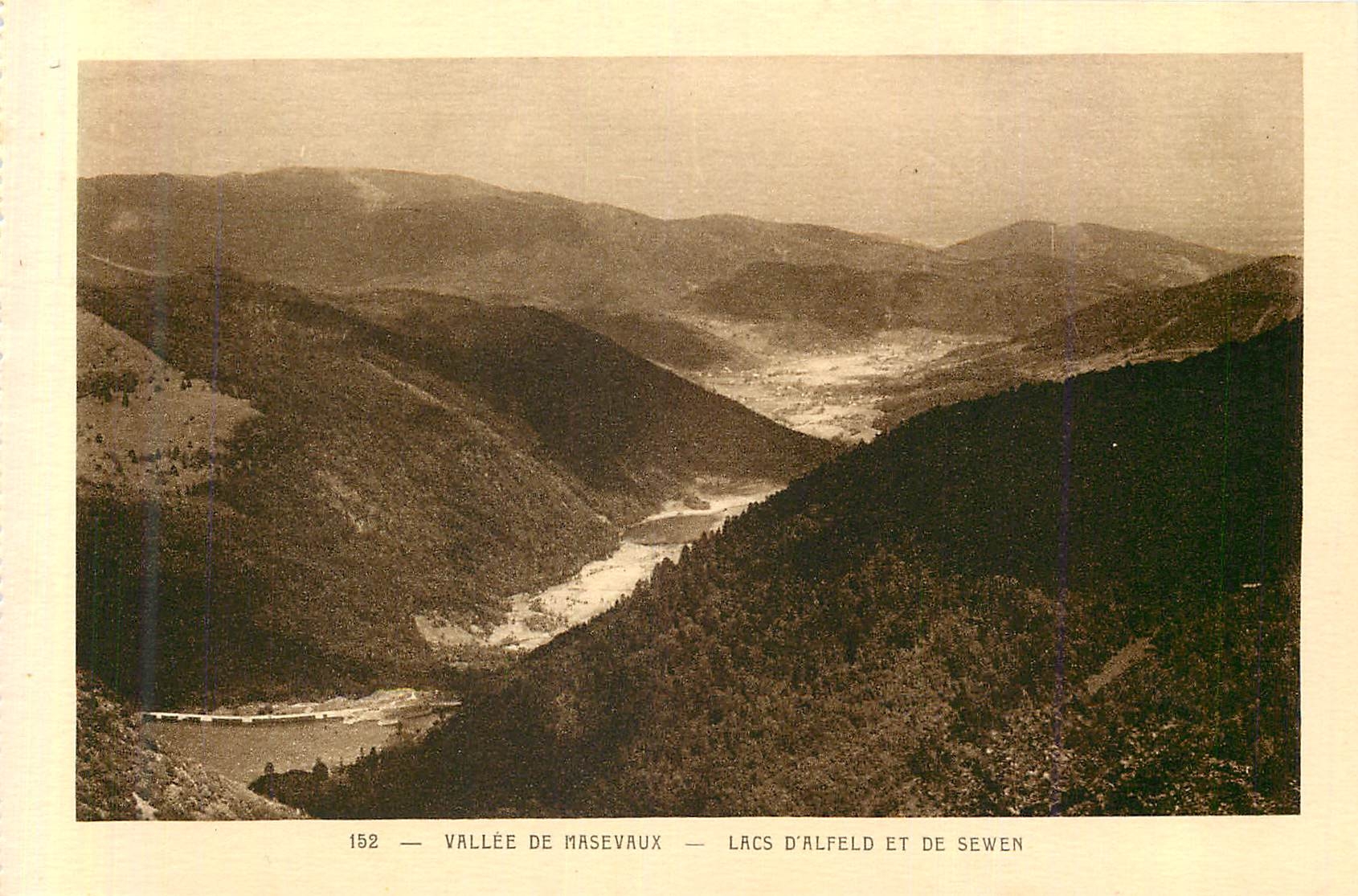 Vallée de Masevaux — Lacs d'Alfeld et de Sewen — Éditeur BRAUN & Cie, Mulhouse-Dornach