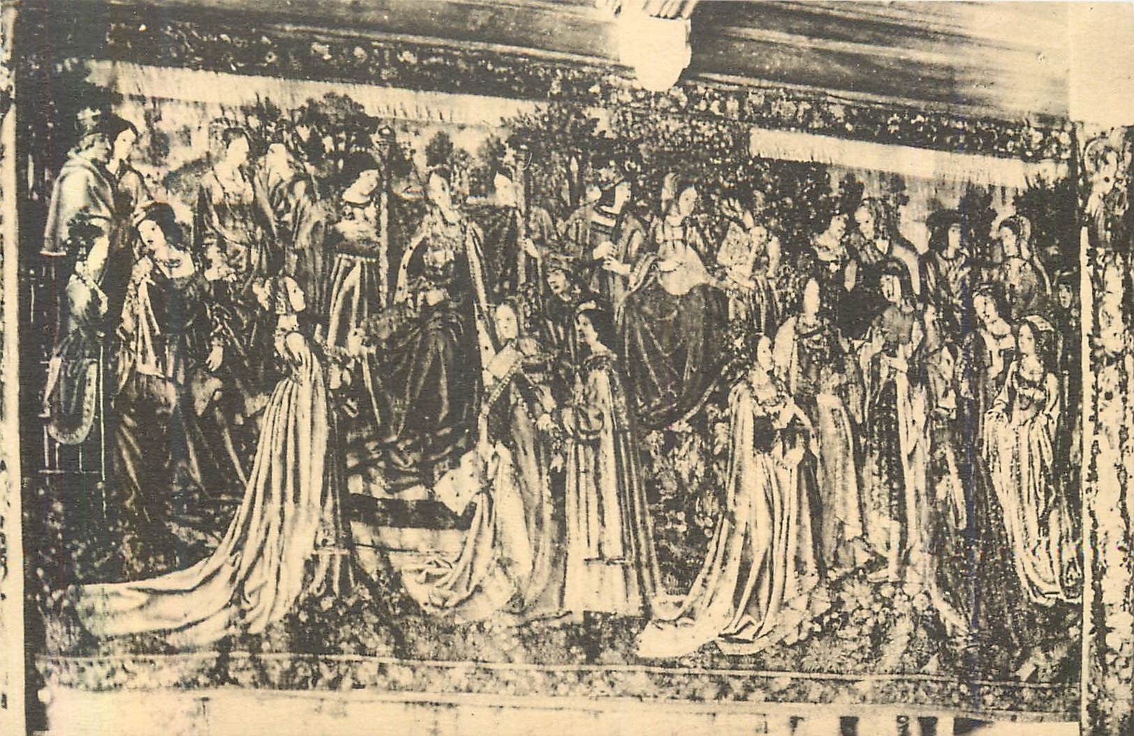 CPA Chateau de Keriolet Tapisserie ds Flandres du XVIe Siecle Salle des Gardes Mariage d'Anne de Bretagne et de Louis XI