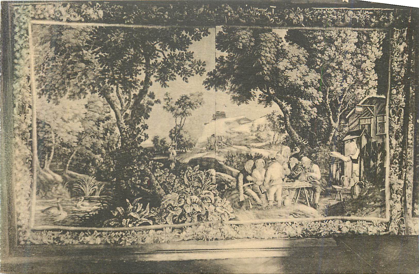CPA Chateau de Keriolet Tapisserie de la Salle a Manger Repas au Champ (XVIIe Siecle)