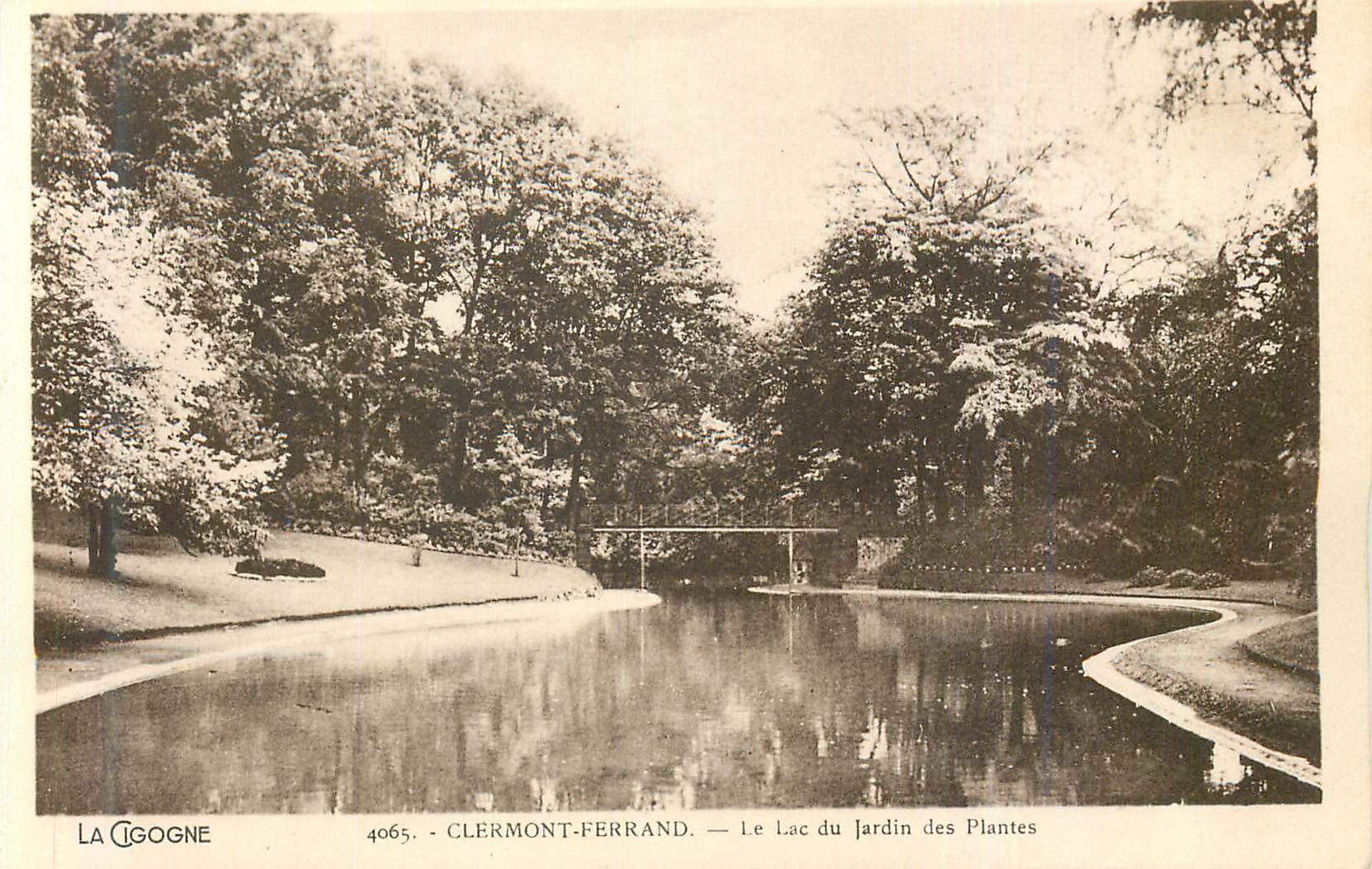 Le Lac du Jardin des Plantes — Clermont-Ferrand — La Cigogne, n° 4065