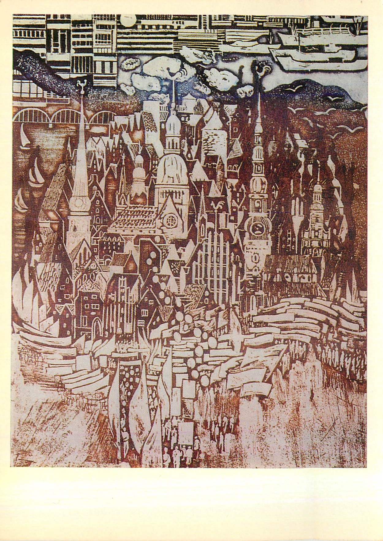 CPM Art Museum of the Latvian A Dembo (Born 1931) May Day From the Fiftieth Spring Series URRS
