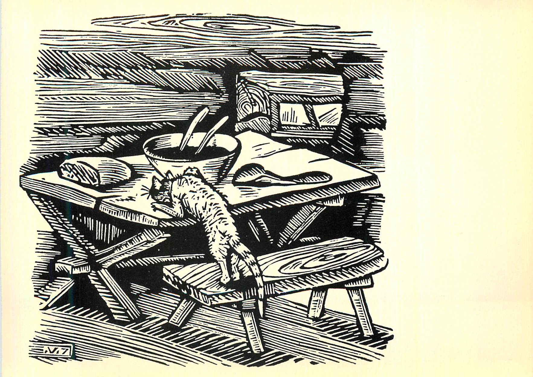 CPM Art Museum Velnius V Jurkunas (Born 1910) Illustration for D Poska's Poem