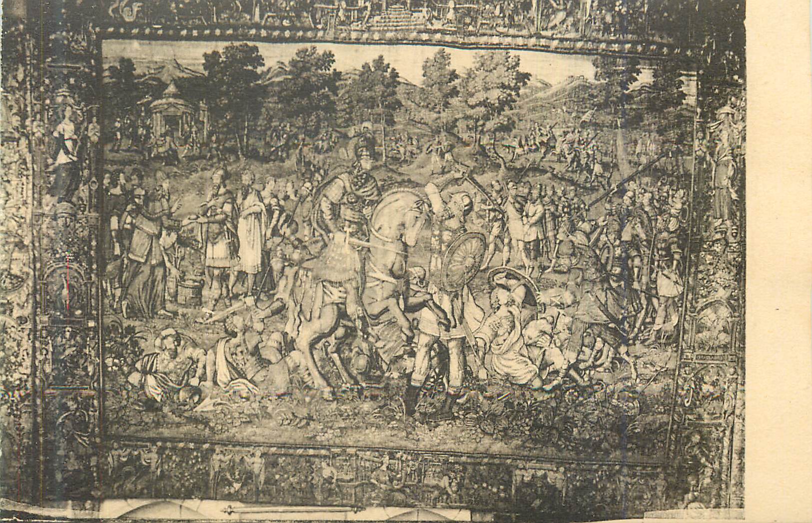 CPA Le Chateau de Keriolet Tapisserie de la Chapelle Scena Biblique Fin du XVIe Siecle Tapisserie des Flandres