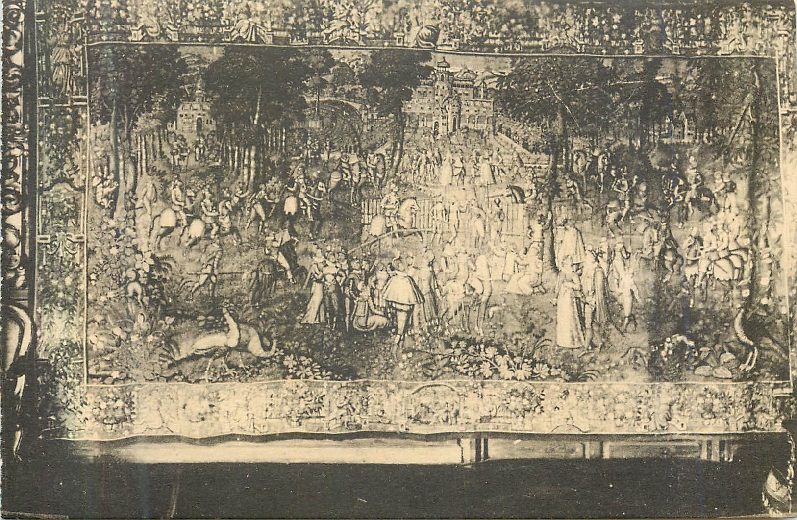 CPA Salon du Le Chateau de Keriolet Scene d'une Tournot Tapisserie des Flandres (XVIe Siecle)