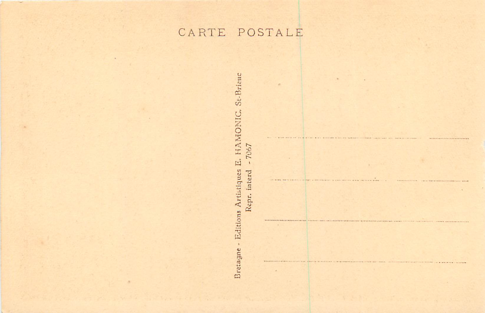 CPA Huelgoat La Riviere d'Argent — Rückseite