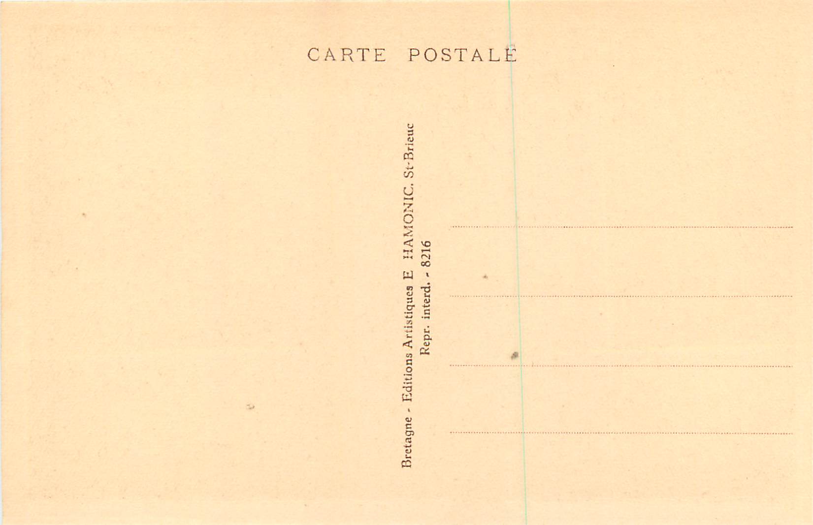 CPA Huelgoat Le Menage de la Riviere — Rückseite