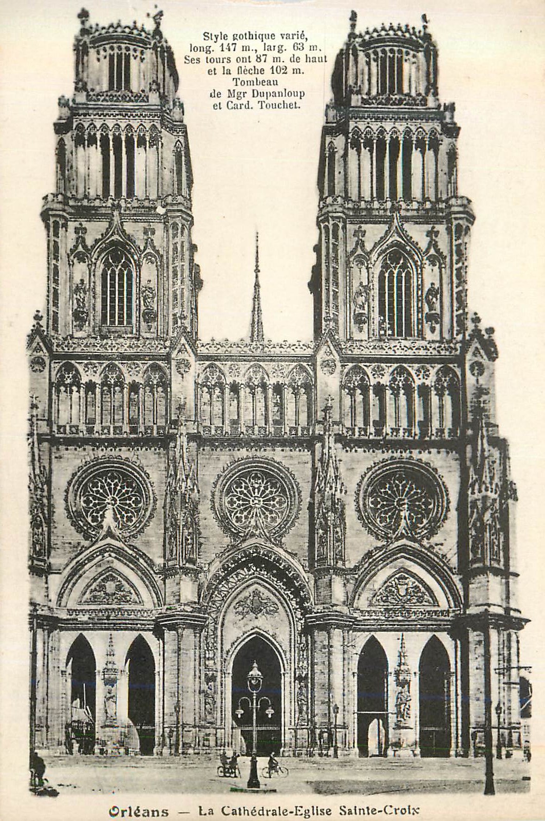 CPA Orleans La Cathedrale Eglise Sainte Croix