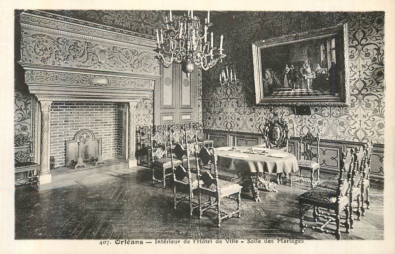 CPA Orleans Interieur de L'Hotel de Ville Salle des Marlages
