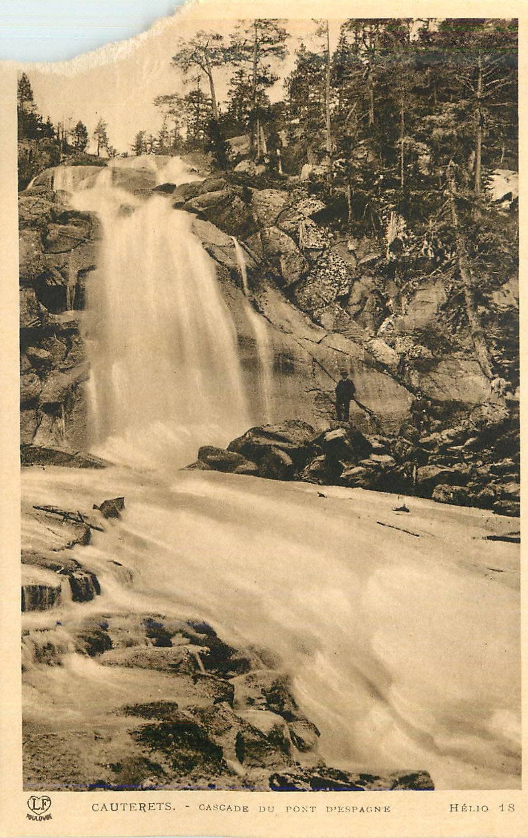 Cauterets - Cascade du Pont d'Espagne — Héliogravure Hélios 18