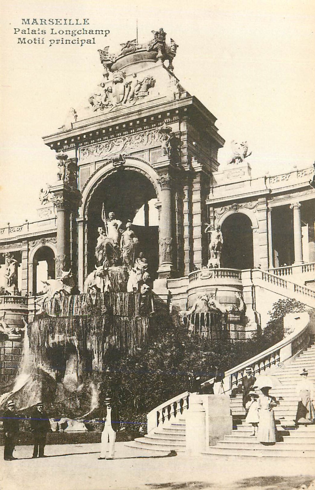 CPA Marseille Palais Longchamp Motif Principal