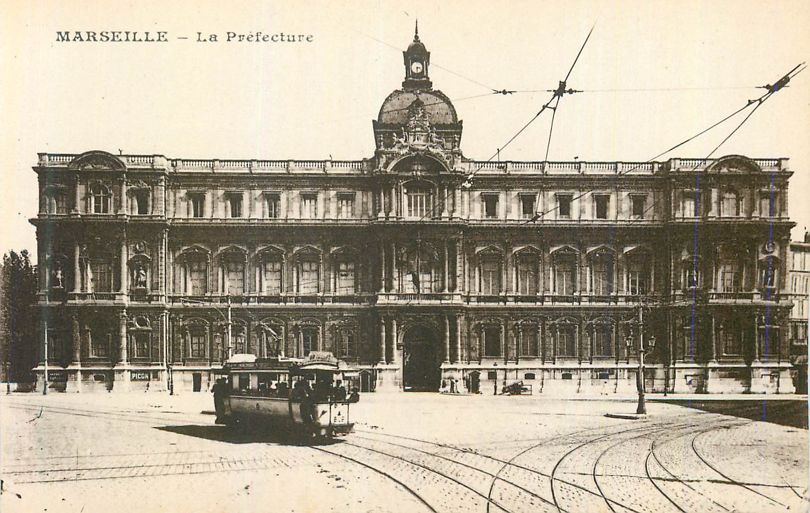 CPA Marseille La Prefecture Tramway