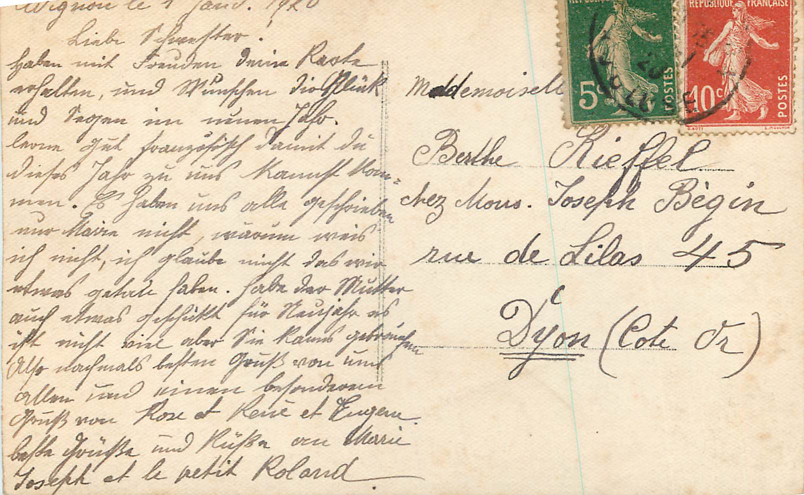 CPA Bonne Annee — Rückseite