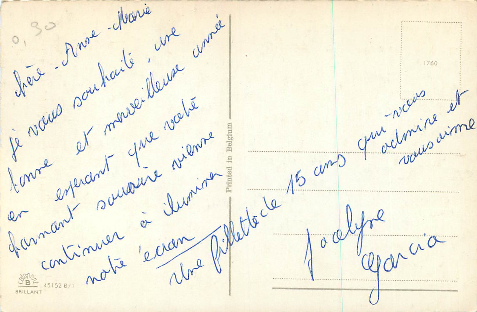 CPA Bonne Annee — Verso