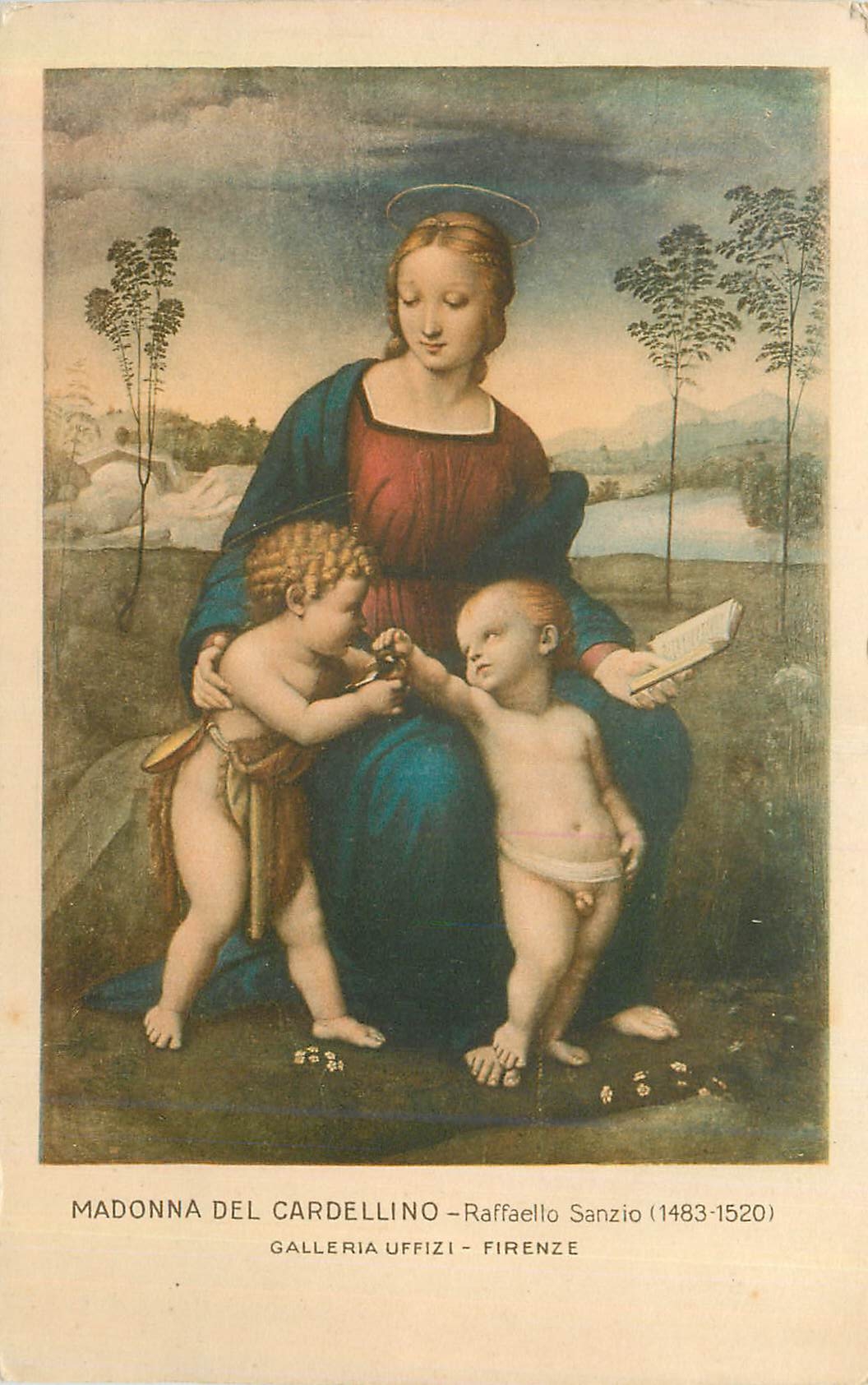 CPA Galleria Uffizi Firenze Madonna Del Cardellino Raffaello Sanzio (1483 1520)