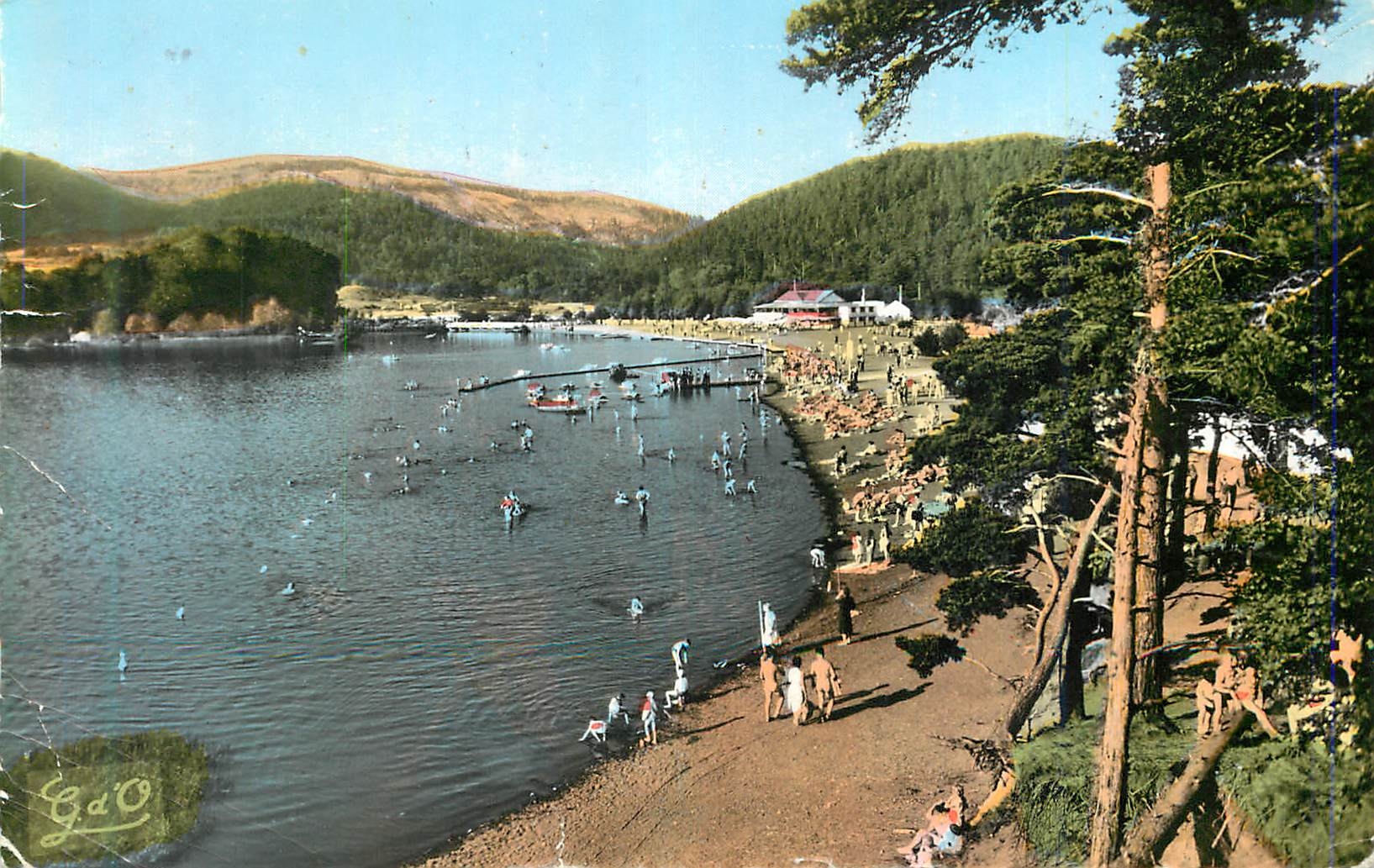See Chambon (Puy-de-Dôme) — Überblick über den Strand — Photo-Édition G.d'O. - Paris, Nr. 166-b