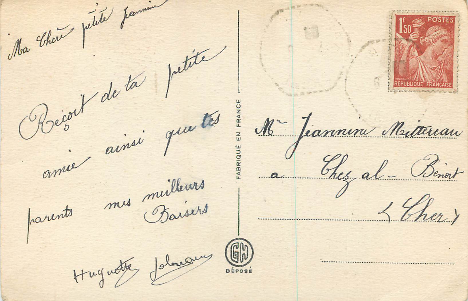 CPA Fleurs — Verso