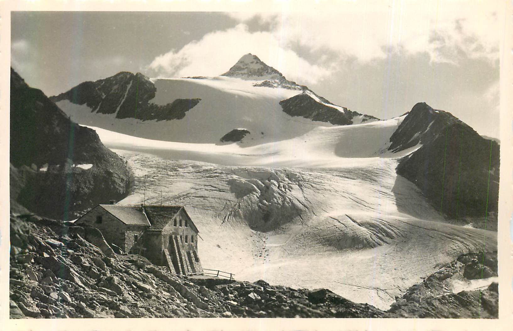 CPM Alpen Tirol Heldesheimer Hutte 2 910 m mit Pfaffen Gletscher Stubaier