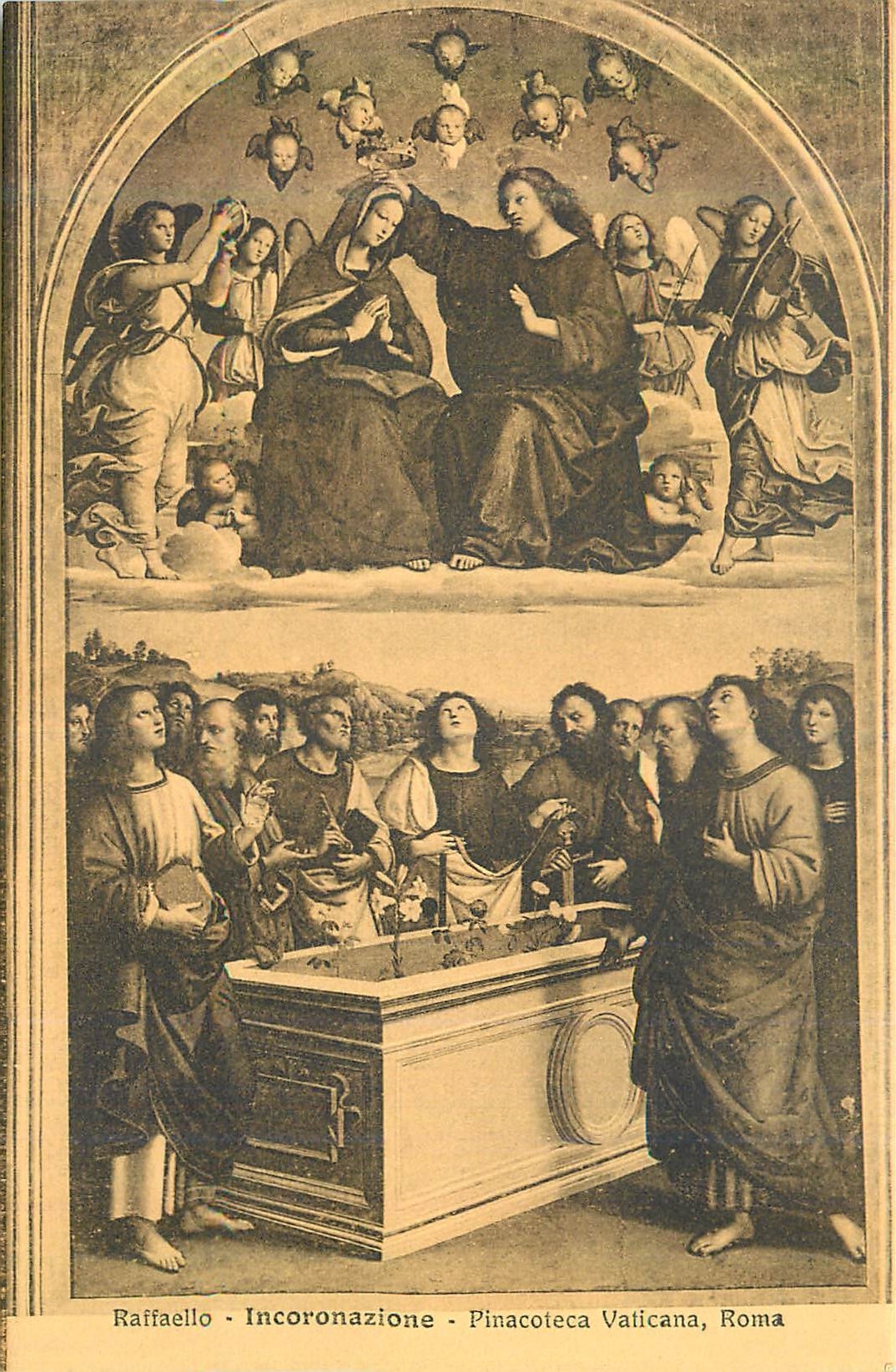 CPA Roma Pinacoteca Vaticana Raffaello Incoronazione