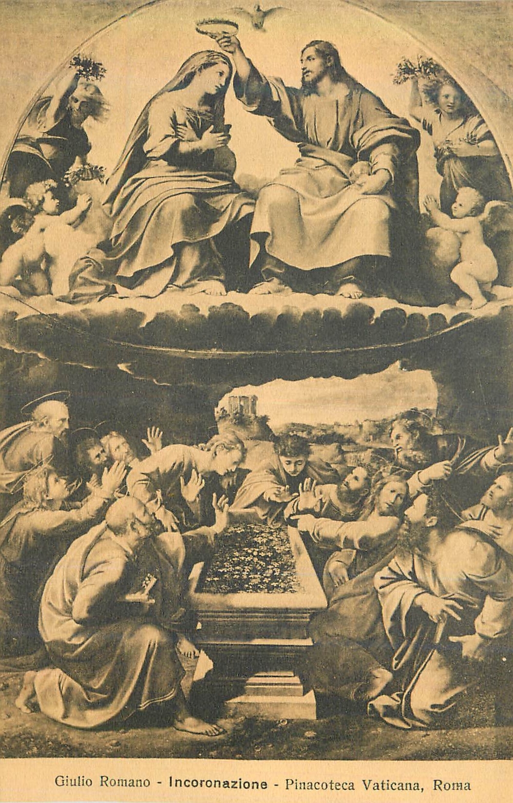 CPA Roma Pinacoteca Vaticana Giulio Romano Incoronazione