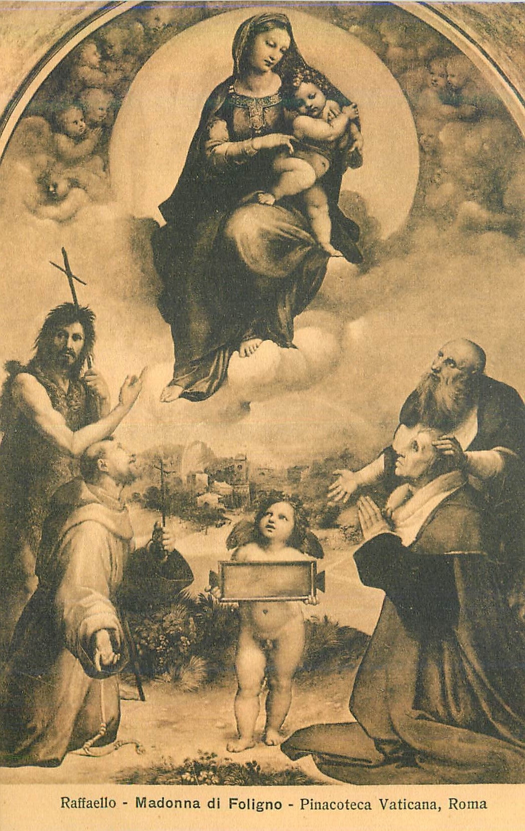 CPA Roma Pinacoteca Vaticana Raffaello Madonna di Foligno